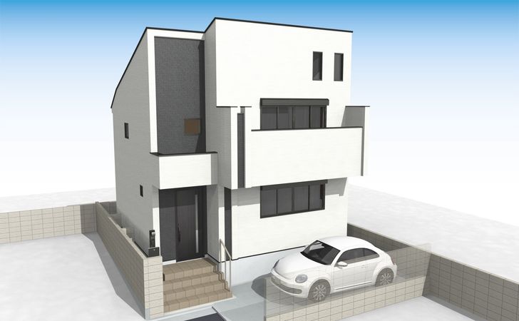 練馬区上石神井3丁目 新築戸建 外観パース図 練馬区上石神井3丁目 新築戸建 外観パース図