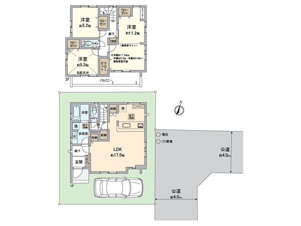 練馬区石神井台7丁目 新築戸建 間取図(平面図) 練馬区石神井台7丁目 新築戸建 間取図(平面図)
