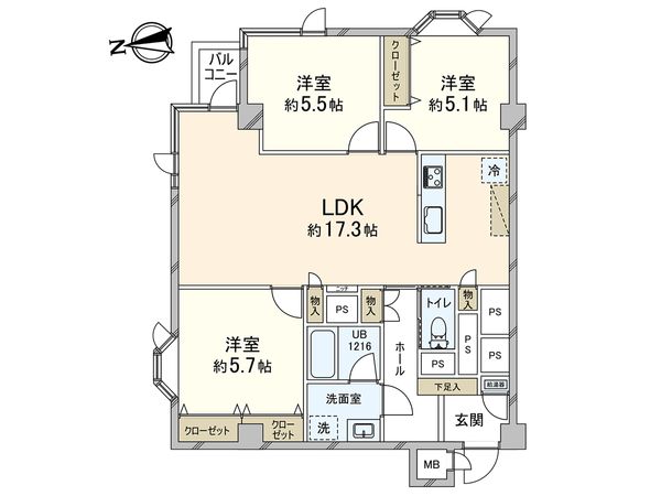 豊栄荻窪ステーションプラザ 間取図(平面図) 間取図(平面図)