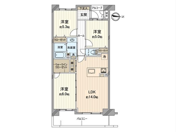 ブロッサムコートむさし野 ビュー・ウイング 間取図(平面図) ブロッサムコートむさし野 ビュー・ウイング 間取図(平面図)