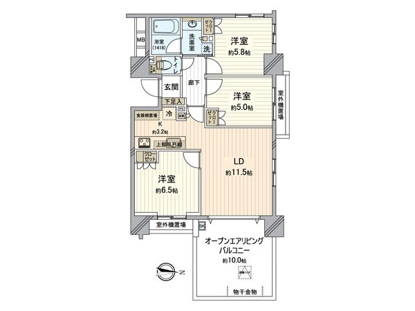 コンファーレ上石神井パークフロント 間取図(平面図) 間取図(平面図)