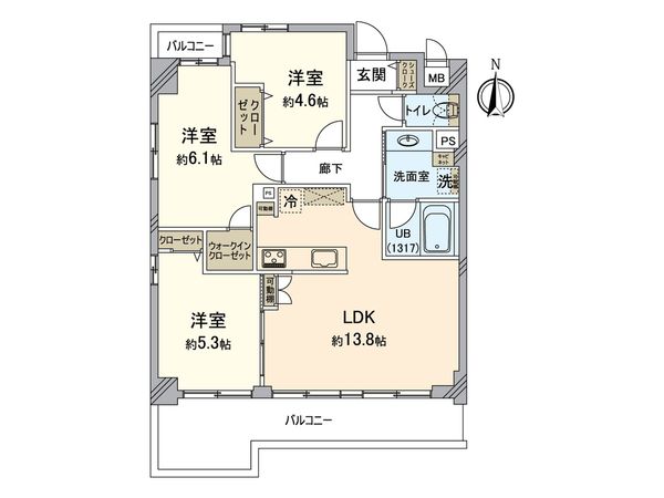 ラ・ヴァンス武蔵関 間取図(平面図) 間取図(平面図)