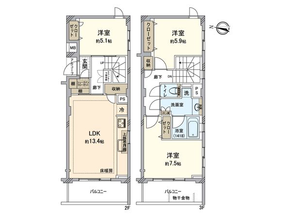 コムロンド上井草フラッツ 間取図(平面図)