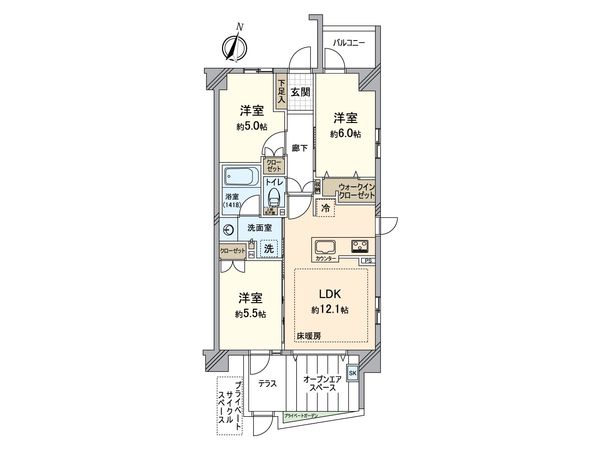 ヴェレーナ上石神井 間取図(平面図) ヴェレーナ上石神井 間取図(平面図)