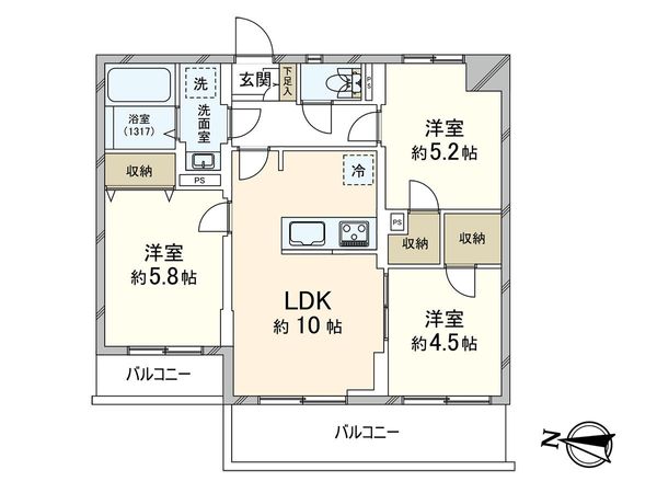 マイキャッスル武蔵関 間取図(平面図) マイキャッスル武蔵関 間取図(平面図)