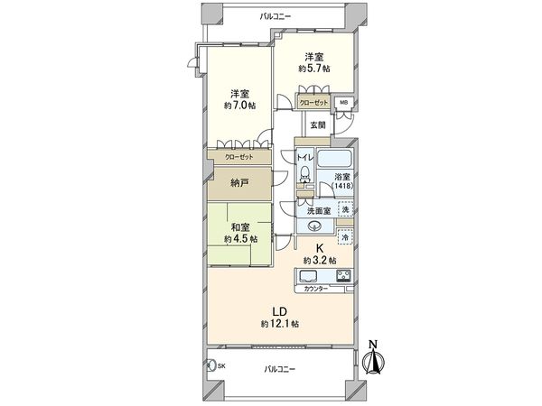 武蔵野フィールド・レジデンス 間取図(平面図)