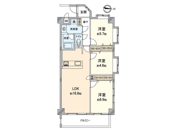 ベルハイム上石神井南 間取図(平面図) 間取図(平面図)