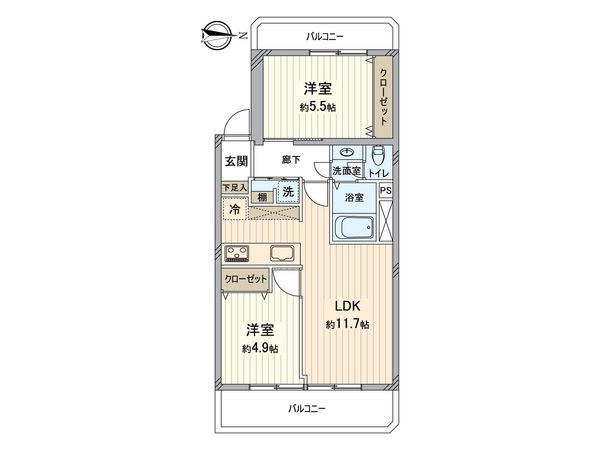 井荻ローヤルコーポ 間取図(平面図) 間取図(平面図)