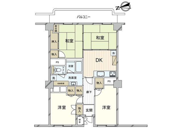 武蔵野グリーンタウン G棟 間取図(平面図) 武蔵野グリーンタウン G棟 間取図(平面図)