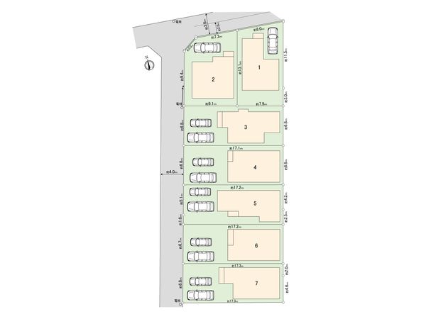 東村山市萩山町2丁目 土地 7区画 区画図 東村山市萩山町2丁目 土地 7区画 区画図