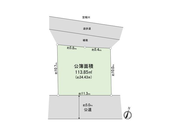 東大和市清水4丁目 土地 区画図