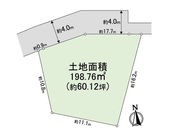 東大和市高木1丁目売地 区画図