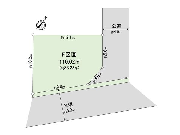 東村山市恩多町3丁目 土地F区画 区画図