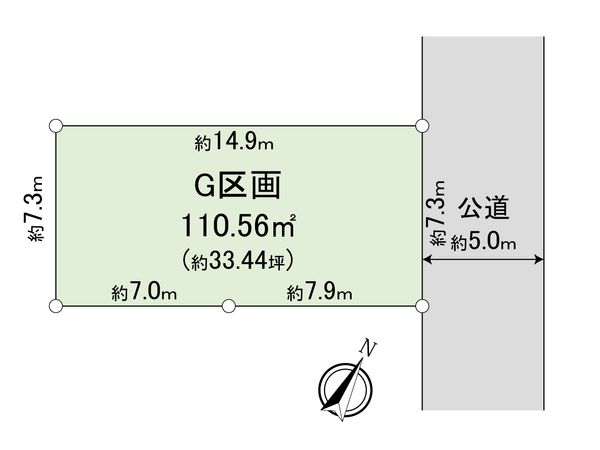東村山市恩多町3丁目 土地G区画 区画図 東村山市恩多町3丁目 土地G区画 区画図