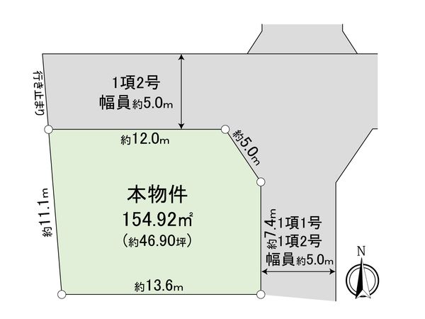 東村山市恩多町1丁目 土地 区画図 東村山市恩多町1丁目 土地 区画図