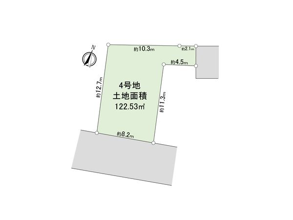 東村山市恩多町1丁目 土地 4区画 区画図