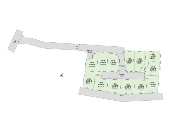 東村山市恩多町1丁目 土地 7区画 区画図