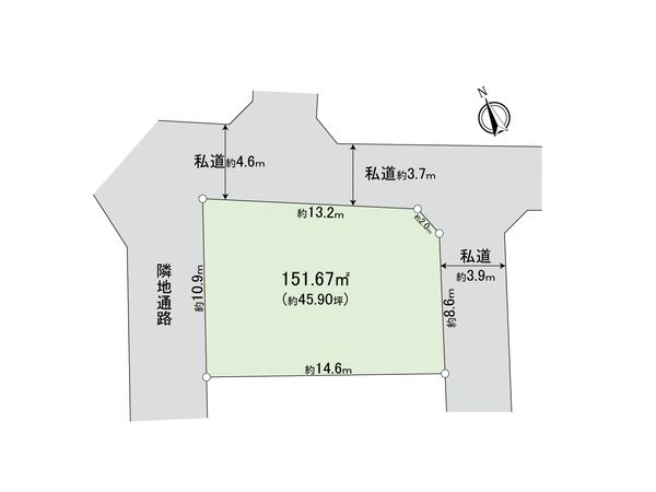 東村山市青葉町3丁目 土地 区画図