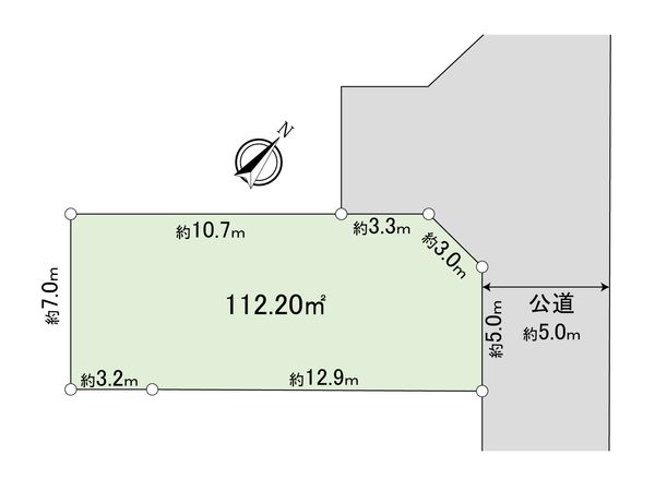 東村山市野口町1丁目土地 K区画 区画図 東村山市野口町1丁目土地 K区画 区画図