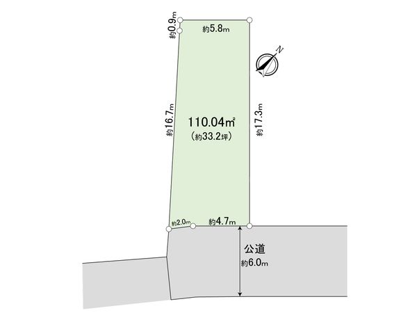 東村山市野口町1丁目土地 L区画 区画図 東村山市野口町1丁目土地 L区画 区画図