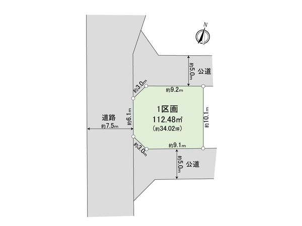 東村山市多摩湖町2丁目 1区画 区画図 東村山市多摩湖町2丁目 1区画 区画図