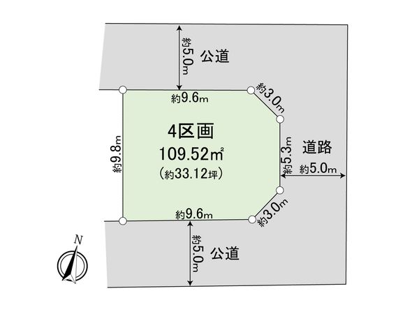 東村山市多摩湖町2丁目 4区画 区画図 東村山市多摩湖町2丁目 4区画 区画図