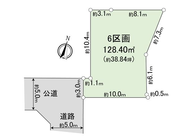 東村山市多摩湖町2丁目 6区画 区画図 東村山市多摩湖町2丁目 6区画 区画図