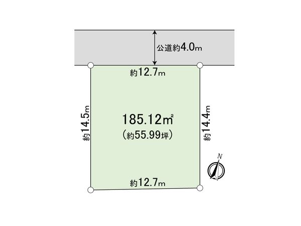 東村山市萩山町4丁目 土地 区画図
