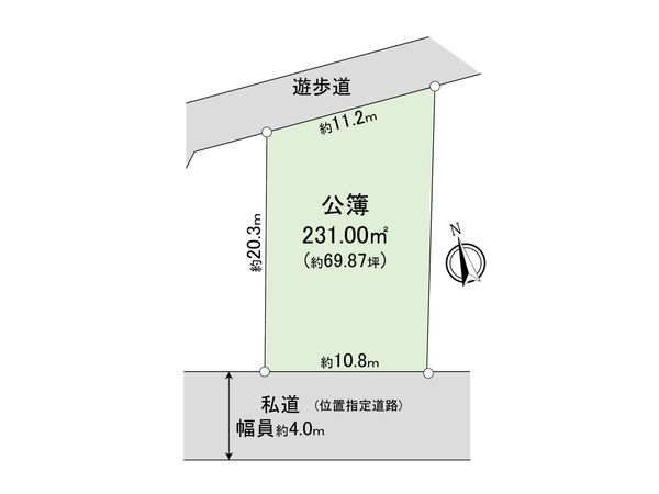 東村山市恩多町5丁目 土地 区画図 東村山市恩多町5丁目 土地 区画図