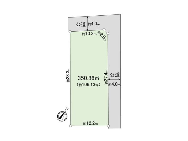 東村山市恩多町3丁目 土地 区画図 区画図