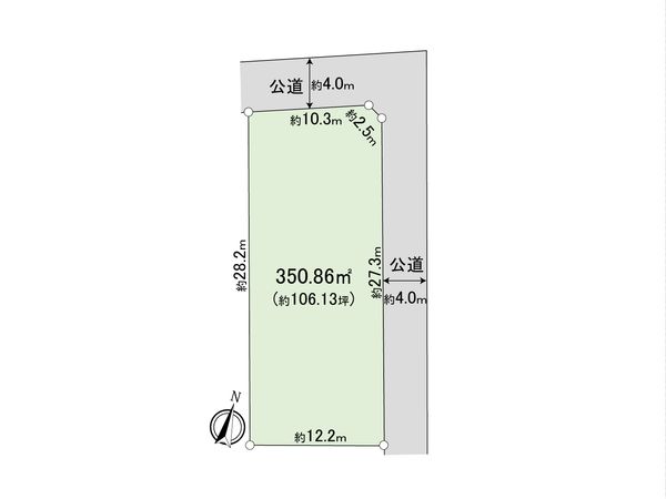 東村山市恩多町3丁目 土地 区画図 東村山市恩多町3丁目 土地 区画図