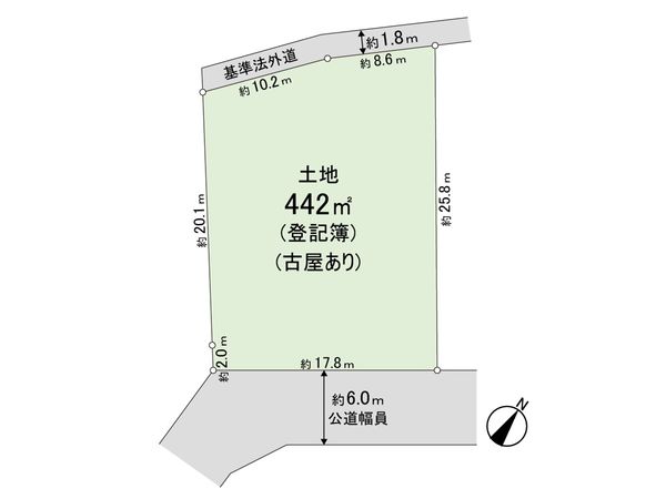東村山市諏訪町2丁目 土地 区画図