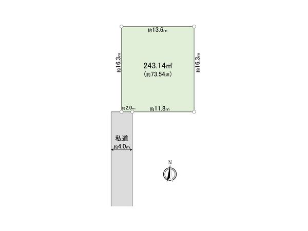 小平市学園東町3丁目 土地 区画図 小平市学園東町3丁目 土地 区画図