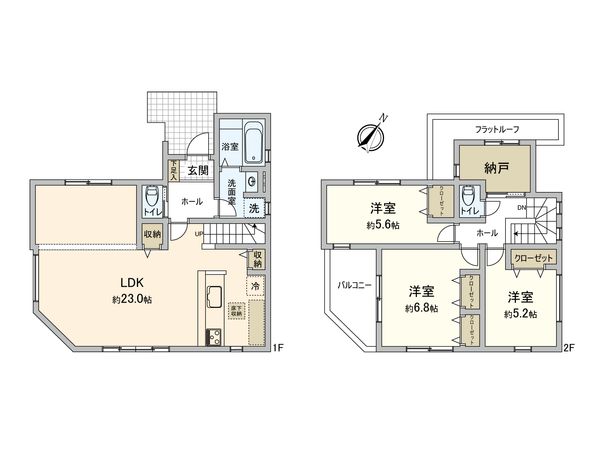 東村山市恩多町5丁目 新築戸建 間取図(平面図) 東村山市恩多町5丁目 新築戸建 間取図(平面図)