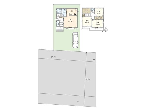 東大和市芋窪4丁目 新築戸建B号棟 間取図(平面図) 東大和市芋窪4丁目 新築戸建B号棟 間取図(平面図)