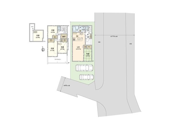 東村山市廻田町3丁目 新築2号棟 間取図(平面図)