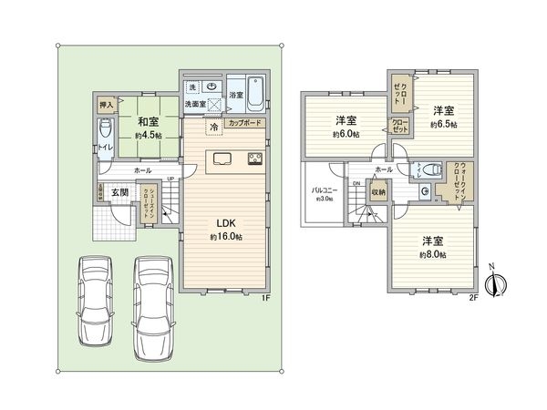 東大和市奈良橋5丁目 新築3号棟 間取図(平面図)