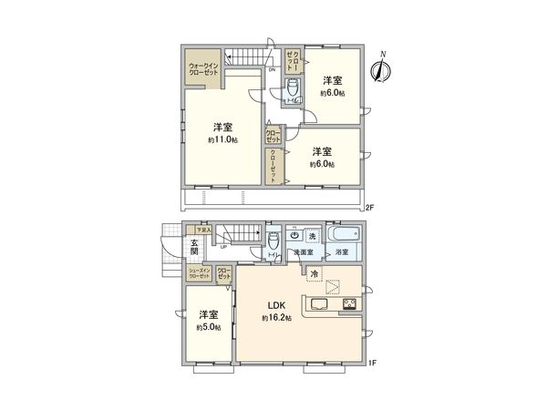 東村山市富士見町3丁目 新築戸建1号棟 間取図(平面図) 東村山市富士見町3丁目 新築戸建1号棟 間取図(平面図)