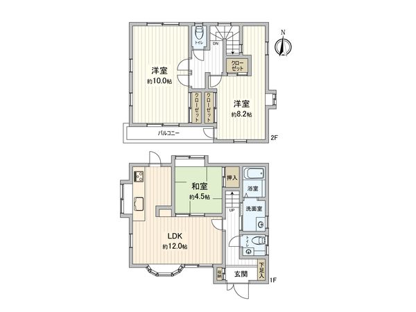 東村山市恩多町1丁目 戸建 間取図(平面図)