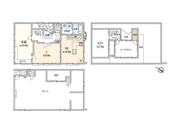 東村山市青葉町2丁目 戸建 間取図(平面図)