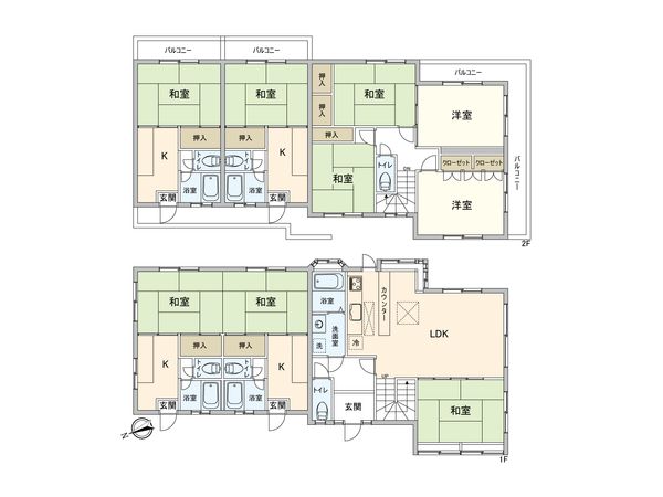 東村山市久米川町2丁目 賃貸併用住宅 間取図(平面図) 東村山市久米川町2丁目 賃貸併用住宅 間取図(平面図)