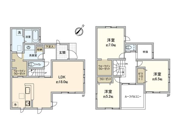 東村山市久米川町3丁目 新築戸建4号棟 間取図(平面図)