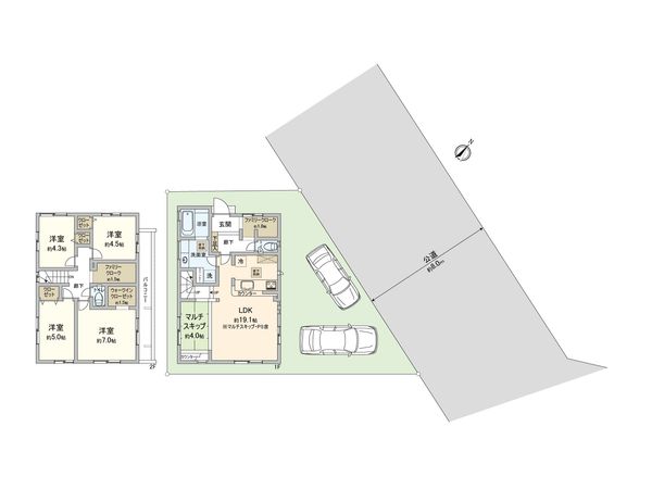 東村山市恩多町1丁目 新築戸建 間取図(平面図) 間取図(平面図)