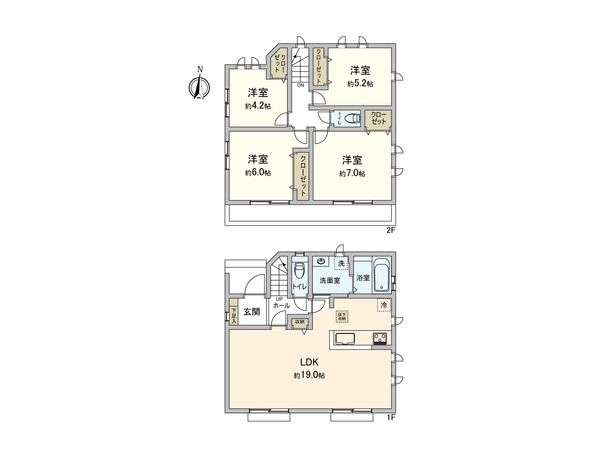 東大和市狭山4丁目 新築戸建K号棟 間取図(平面図)