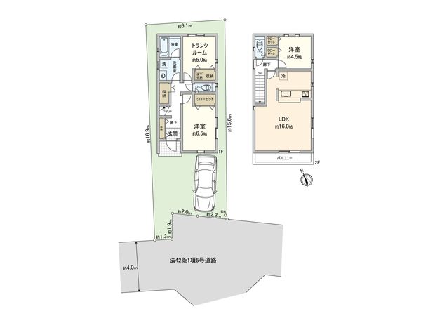 東村山市久米川町1丁目 新築2号棟 間取図(平面図)