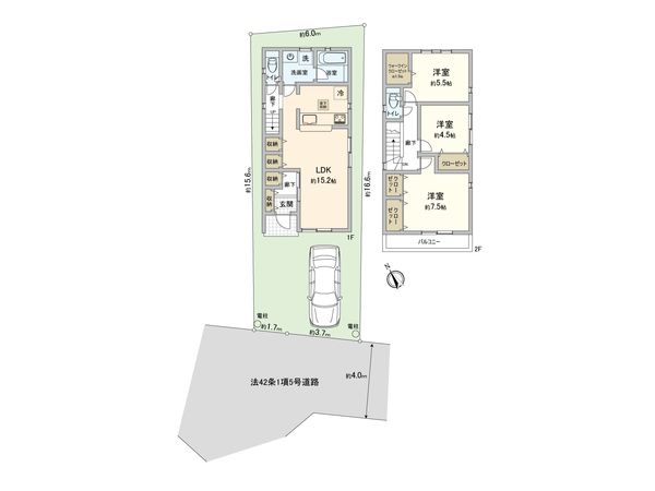東村山市久米川町1丁目 新築3号棟 間取図(平面図)
