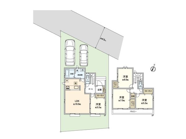 東村山市多摩湖町3丁目 新築戸建A号棟 間取図(平面図)