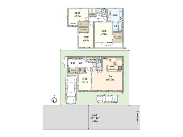 東村山市久米川町1丁目 新築戸建 間取図(平面図)