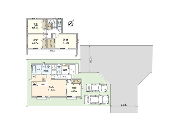 東村山市恩多町3丁目 新築戸建F号棟 間取図(平面図)