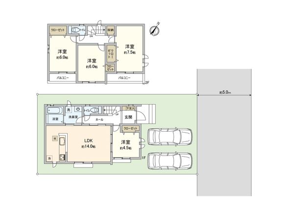 東村山市恩多町3丁目 新築戸建G号棟 間取図(平面図)